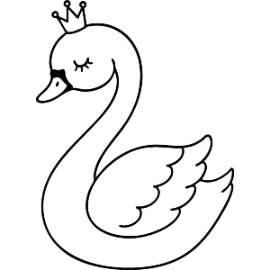 Swan with Crown
