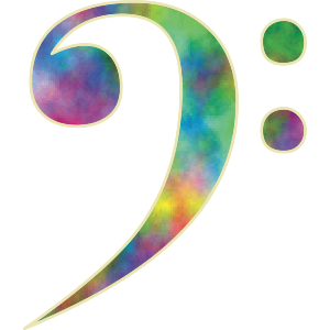 Tie Dye Bass Music Clef