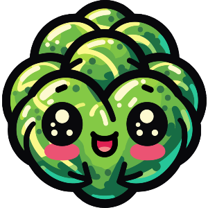 Cute Kawaii Brussels Sprout