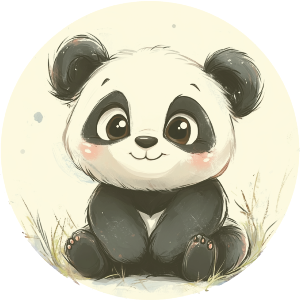 Cute Panda Sitting