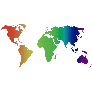 Rainbow World Map