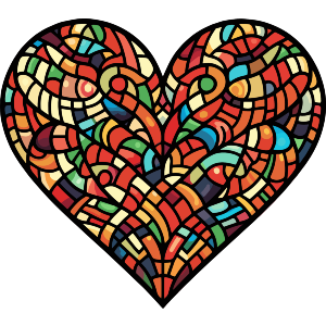 Stained Glass Heart