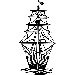 Sailing Ship At Sea