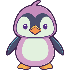 Cute Penguin Kawaii Style
