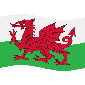 Waving Welsh Flag