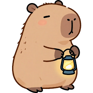 Capybara with Lantern