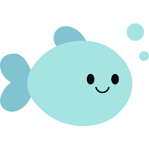 Happy blue Fish