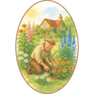 Gardening Grandpa Cottage