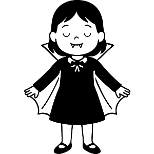 Child dressed as vampire