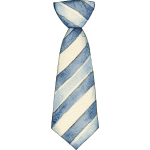 Blue and White Striped Tie