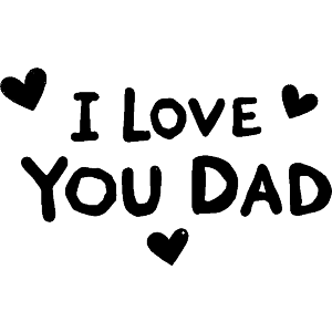 I Love You Dad with Hearts