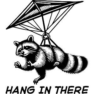 Hang Gliding Raccoon