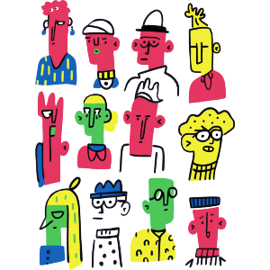 Funky Abstract People