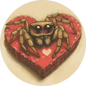 Cute Spider on Valentine