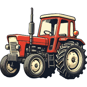 Red Farm Tractor