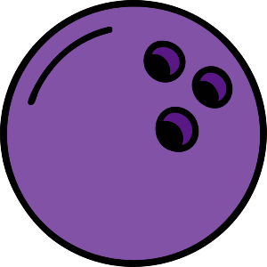 Purple bowling ball
