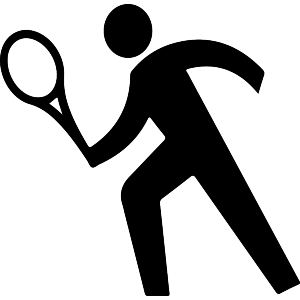 Tennis Player With Racket