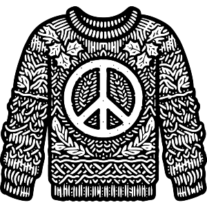 Christmas Jumper with Peace Symbol