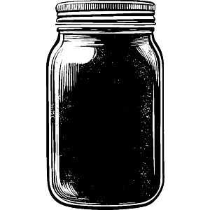 Glass Jar with a Screw On Lid