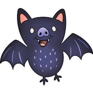 Cute Bat Flying