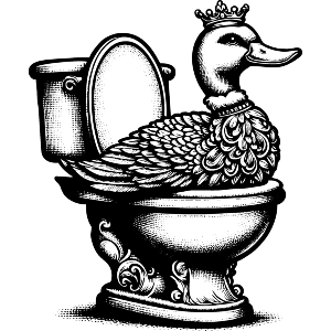 Duck On A Toilet