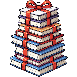 Books Tied with Ribbon