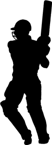 Cricket Batsman Silhouette