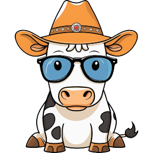 Cow Glasses & Cowboy Hat