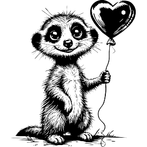 Meerkat With Balloon