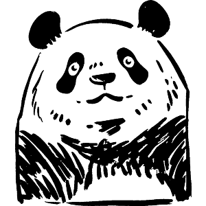 Sketchy Panda Portrait