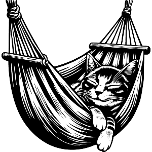 Cat Sleeping In Hammock
