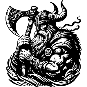 Viking Warrior With Battle Axe