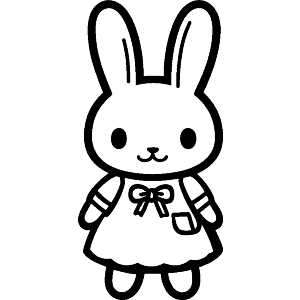 Cute Bunny in Dress