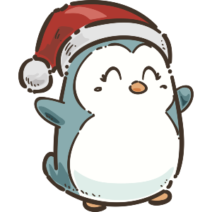 Kawaii Penguin In Red Hat