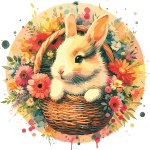 Bunny In A Basket