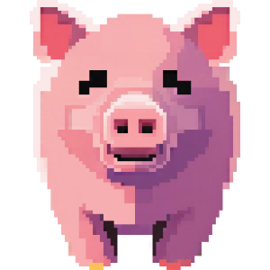 Pixel Art Pig