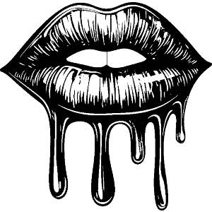 Dripping Lipstick Kiss