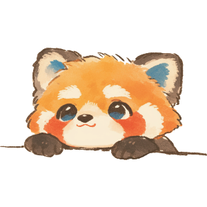 Cute Red Panda Peeking