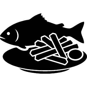 Fish & Chips Silhouette