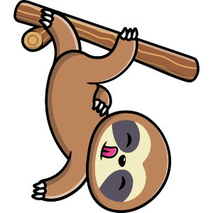 Silly Sloth Hanging Upside Down