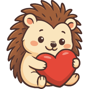 Hedgehog Heart Hug