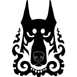 Simple Decorative Doberman Pinscher Portrait