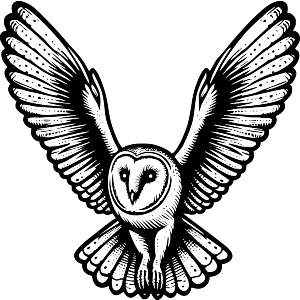 Flying Barn Owl