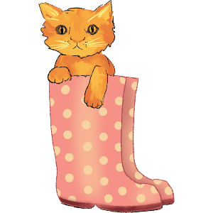 Kitten In Wellington Boots