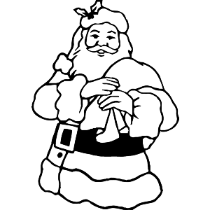 Santa Holding Sack With Presents