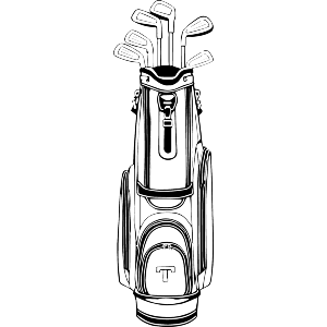 Golf Bag Filled with Clubs