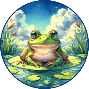 Frog On Lily Pad