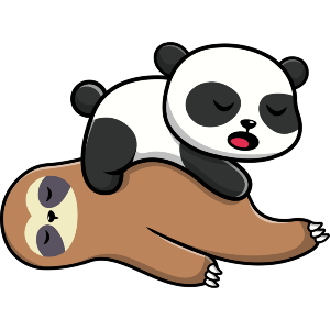 Sleeping Sloth And Baby Panda