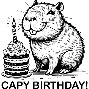 Capybara Birthday