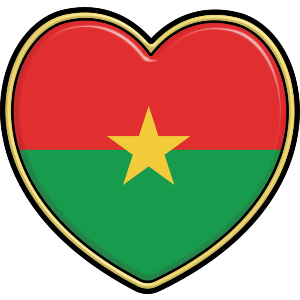 Burkina Faso Flag Heart